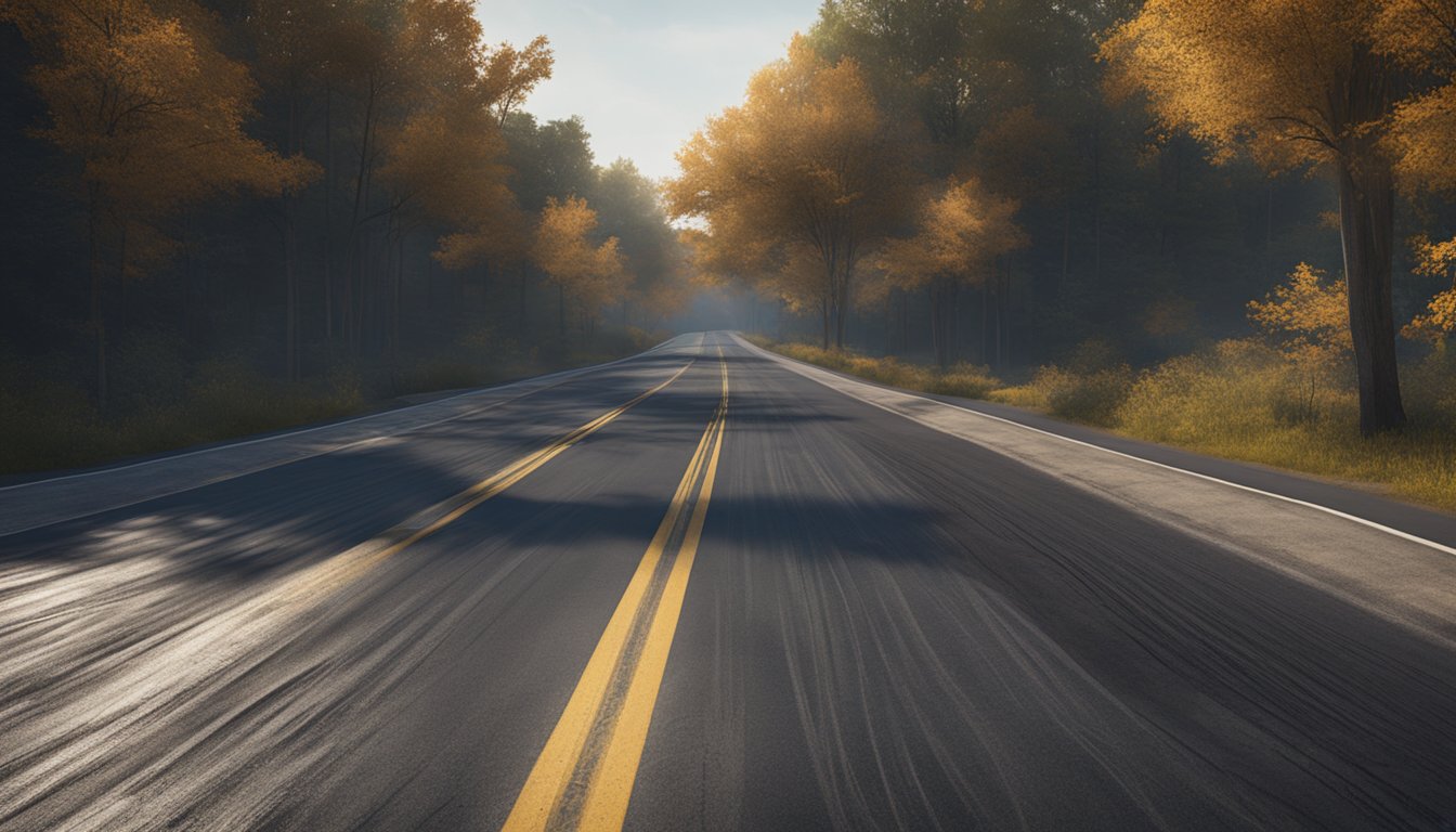 A crew resurfaces a worn asphalt road, applying fresh blacktop and painting new lines in the Niagara Region