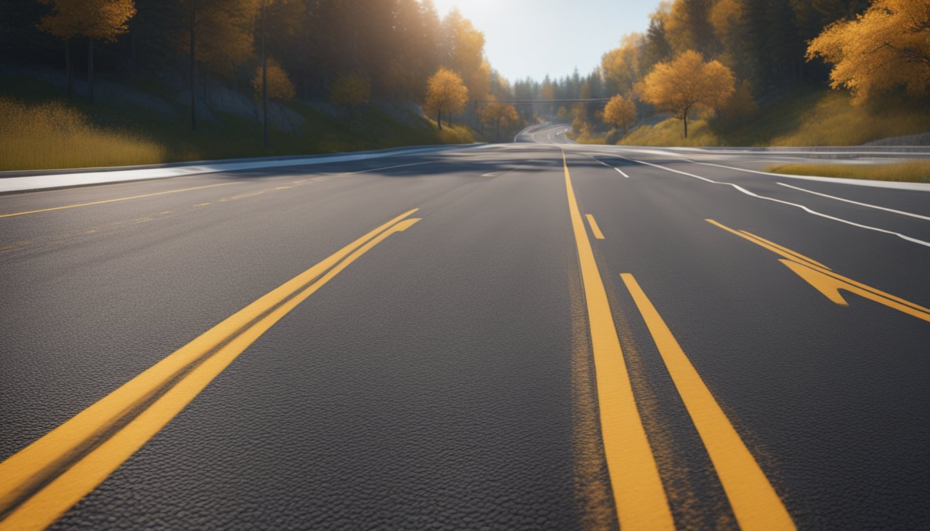 A crew resurfaces a smooth asphalt road in the Niagara Region, then paints crisp, bright lines for traffic flow and safety